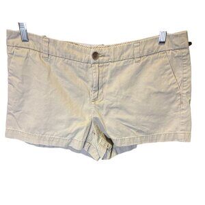 Merona Tan Khaki Flat Front Buttoned Shorts Sz 12